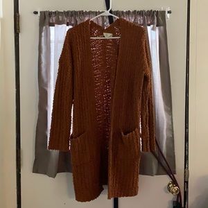 Knit long sleeve cardigan